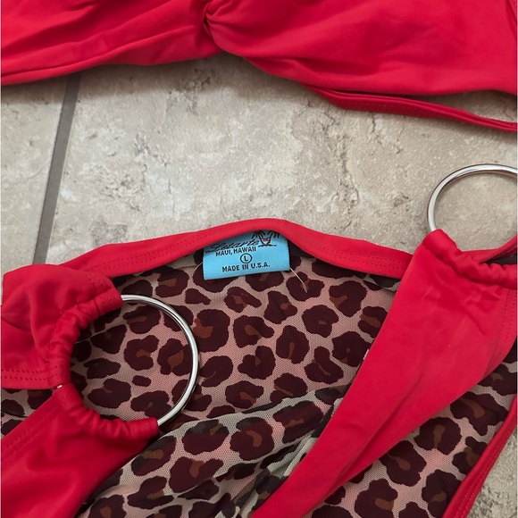 LETARTE RED SWIMSUIT SET - Picture 3 of 7